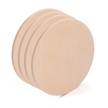 Lade das Bild in den Galerie-Viewer, 4x RUNDER HOLZ MALGRUND |  Ø 50 cm | Birkenholz | Holz-Leinwand