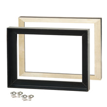 Lade das Bild in den Galerie-Viewer, 2 SCHATTENFUGENRAHMEN für KEILRAHMEN 40x60cm schwarz | B-WARE
