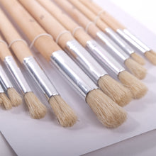 Lade das Bild in den Galerie-Viewer, 12 TLG. MALPINSEL SET | runde Borsten, versch. Größen | Borstenpinsel