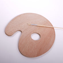 Lade das Bild in den Galerie-Viewer, Stabile Holz Mischpalette | oval, 20 x 30 cm, 5 mm | Farbmischpalette