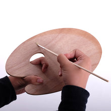 Lade das Bild in den Galerie-Viewer, Stabile Holz Mischpalette | oval, 20 x 30 cm, 5 mm | Farbmischpalette