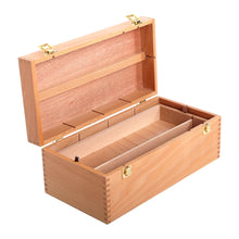 Lade das Bild in den Galerie-Viewer, Pinselkasten aus Holz | 40x20x15 cm, Buche | Künstlerbox für Pinsel