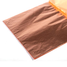 Lade das Bild in den Galerie-Viewer, BLATTMETALL KUPFER OPTIK 25 Blatt, 14x14cm | Metallic Folie, Blattkupfer Folie