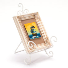 Lade das Bild in den Galerie-Viewer, DEKO STÄNDER "STAFFELEI" | Metall, 24 cm, weiß| antiker Aufsteller