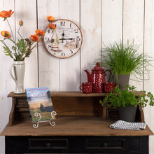 Lade das Bild in den Galerie-Viewer, DEKO STÄNDER "STAFFELEI" | Metall, 24 cm, weiß| antiker Aufsteller