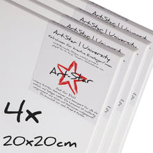 Lade das Bild in den Galerie-Viewer, 4 ART-STAR UNIVERSITY KEILRAHMEN 20x20 cm | blanko Leinwände zum malen