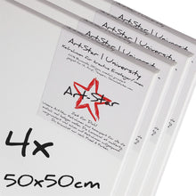 Lade das Bild in den Galerie-Viewer, 4 ART-STAR UNIVERSITY KEILRAHMEN 50x50cm | blanko Leinwände zum malen