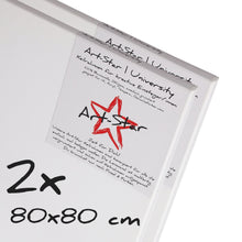 Lade das Bild in den Galerie-Viewer, 2x ART-STAR UNIVERSITY KEILRAHMEN 80x80cm | blanko Leinwände zum malen