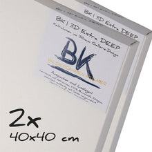 Lade das Bild in den Galerie-Viewer, 2x BK DEEP EDGE KEILRAHMEN 40x40 cm | Leinwände extra hohen Keilrahmen
