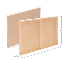 Lade das Bild in den Galerie-Viewer, 2x HOLZ Malgrund 30x40 cm | Birkenholz Leinwand, bemalbarer Keilrahmen
