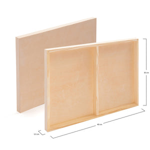 2x HOLZ Malgrund 30x40 cm | Birkenholz Leinwand, bemalbarer Keilrahmen