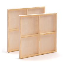 Lade das Bild in den Galerie-Viewer, 2x HOLZ Malgrund 40x40 cm | Birkenholz Leinwand, bemalbarer Keilrahmen
