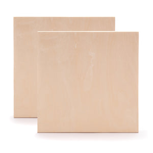 2x HOLZ Malgrund 80x80 cm | Birkenholz Leinwand, bemalbarer Keilrahmen
