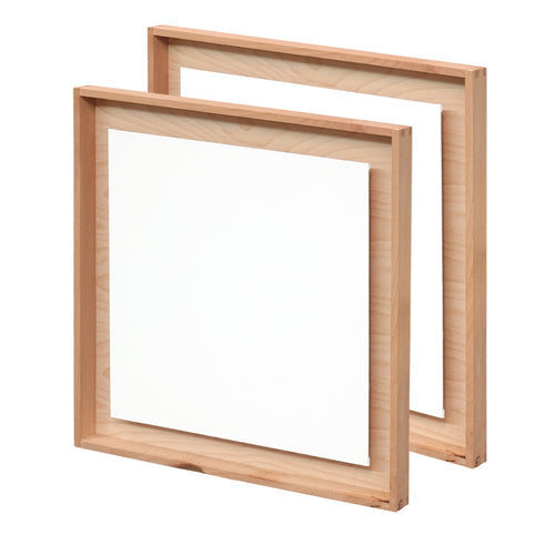 2x SCHWEBENDE MALPLATTE MIT RAHMEN 20x20 cm | Maler Set