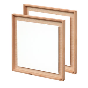 2x SCHWEBENDE MALPLATTE MIT RAHMEN 20x20 cm | Maler Set