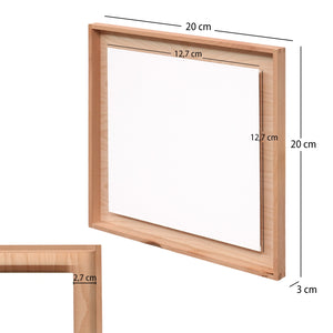 2x SCHWEBENDE MALPLATTE MIT RAHMEN 20x20 cm | Maler Set