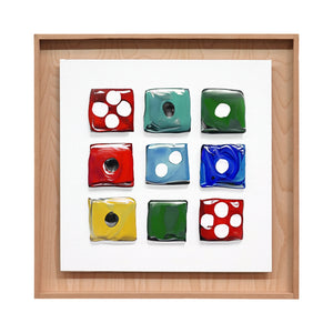2x SCHWEBENDE MALPLATTE MIT RAHMEN 20x20 cm | Maler Set