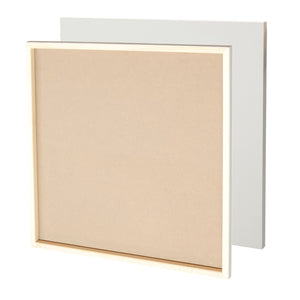 2x HOLZ Malgrund 60x60 cm | Kiefernholz Leinwand, bemalbarer Rahmen