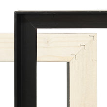 Lade das Bild in den Galerie-Viewer, 2 SCHATTENFUGENRAHMEN für KEILRAHMEN 40x60cm schwarz | B-WARE
