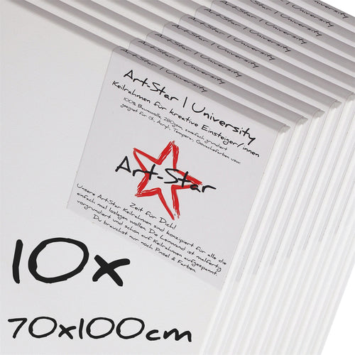 10 ART-STAR Leinwände | 70x100 cm | auf Keilrahmen, 100% Baumwolle