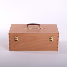 Lade das Bild in den Galerie-Viewer, Pinselkasten aus Holz | 40x20x15 cm, Buche | Künstlerbox für Pinsel
