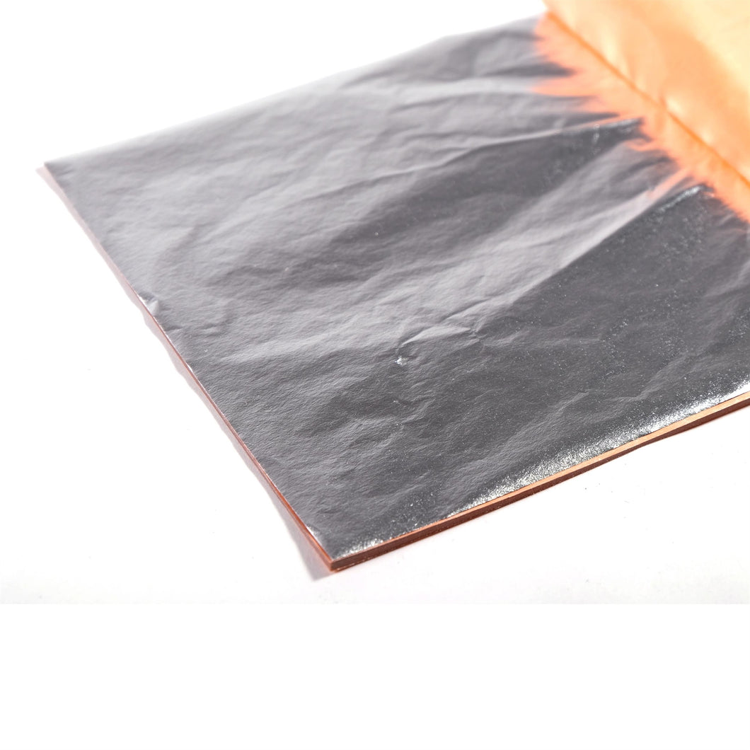 Blattmetall |  silberfarben, 14 cm, 25 Blatt | Blattsilber Imitat