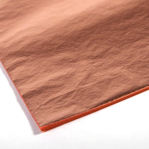 BLATTMETALL KUPFER OPTIK 25 Blatt, 14x14cm | Metallic Folie, Blattkupfer Folie