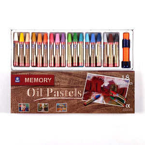 Öl Pastellkreide | Ø 1 cm, 7,4 cm, 18 Farben Set | Ölkreiden