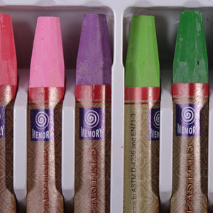 Öl Pastellkreide | Ø 1 cm, 7,4 cm, 18 Farben Set | Ölkreiden