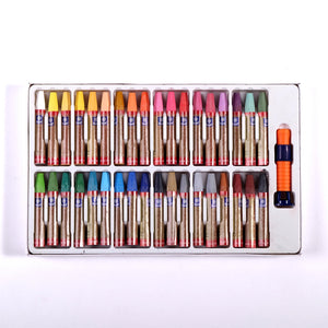 Öl Pastellkreiden Set | Ø 1 cm, 7,4 cm, 36 Farben Set | Pastellfarben