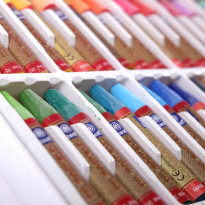 Öl Pastellkreiden Set | Ø 1 cm, 7,4 cm, 36 Farben Set | Pastellfarben