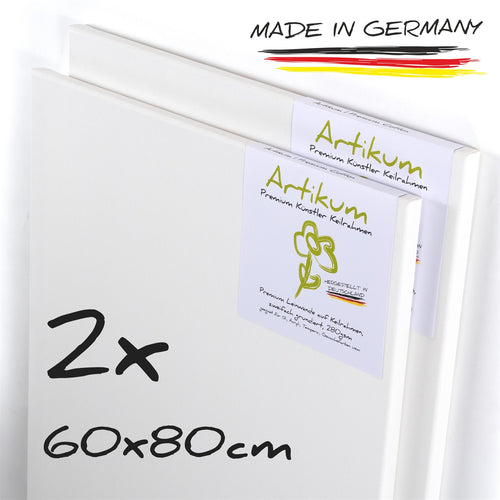 2x Artikum | PREMIUM KEILRAHMEN 60x80cm | Leinwände auf Keilrahmen