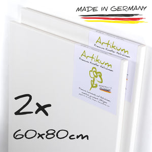 2x Artikum | PREMIUM KEILRAHMEN 60x80cm | Leinwände auf Keilrahmen