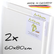 2x Artikum | PREMIUM KEILRAHMEN 60x80cm | Leinwände auf Keilrahmen