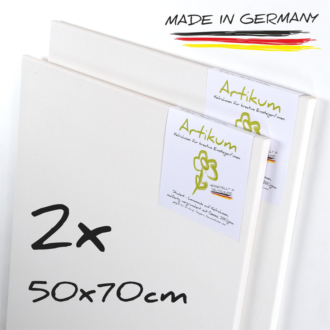 2x ARTIKUM | STUDENT KEILRAHMEN 50x70cm | Leinwände auf Keilrahmen