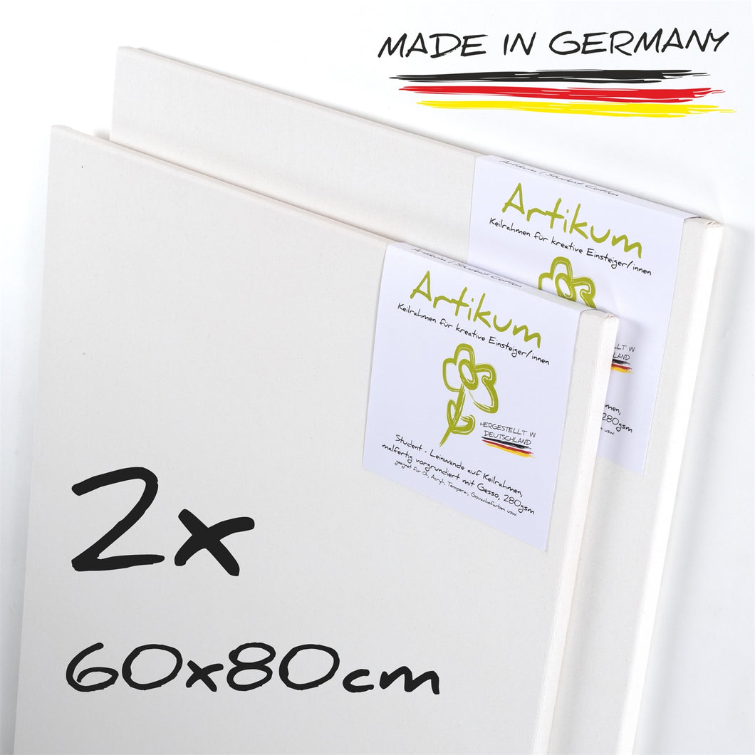 2x ARTIKUM | STUDENT KEILRAHMEN 60x80cm | Leinwände auf Keilrahmen