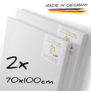 2x PREMIUM EXTRA HOCH 3D KEILRAHMEN 70x100cm | Galerie Leinwände