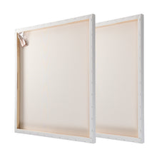 Lade das Bild in den Galerie-Viewer, 2x PREMIUM EXTRA HOCH 3D KEILRAHMEN 90x90cm | Galerie Leinwände
