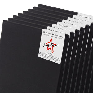8x ART-STAR UNIVERSITY BLACK LEINWÄNDE 80x100cm | bespannte Keilrahmen