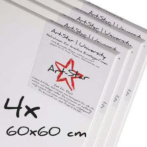 4x ART-STAR UNIVERSITY KEILRAHMEN 60x60cm | blanko Leinwände zum malen