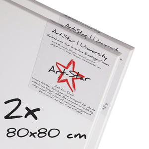 2x ART-STAR UNIVERSITY KEILRAHMEN 80x80cm | blanko Leinwände zum malen